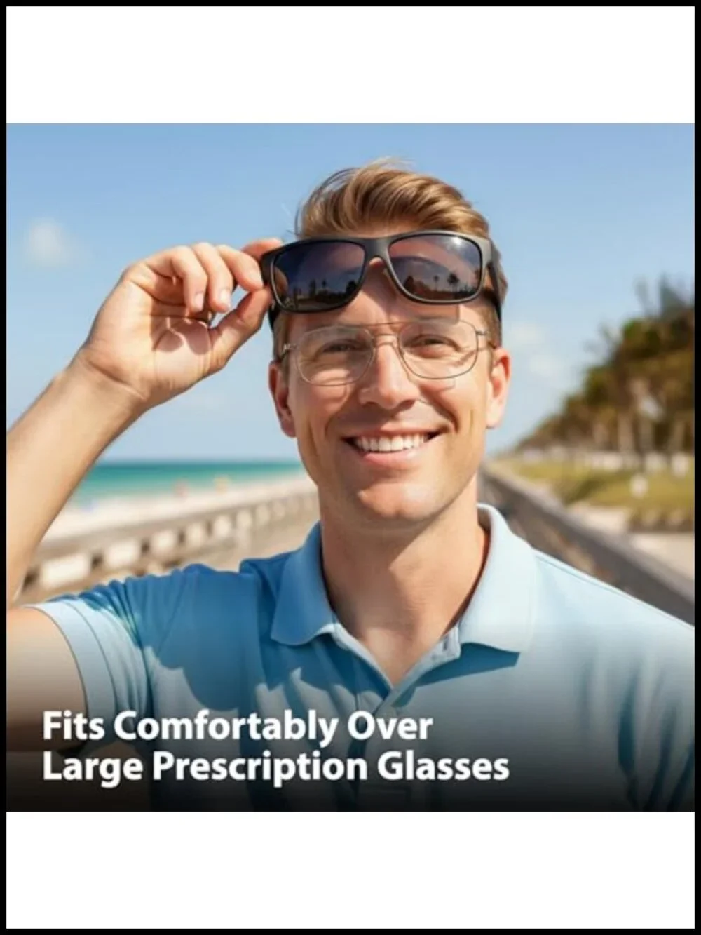 Polarized Clip-on Sunglasses Over Prescription Glasses